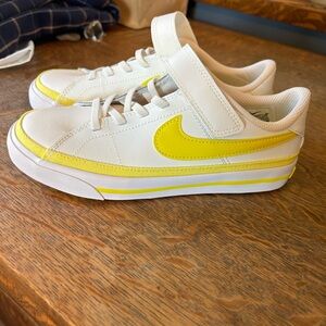 Super cute white and yellow shoes